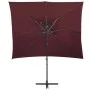 Sombrilla voladiza con cubierta doble burdeos 250x250 cm de vidaXL, Sombrillas - Ref: Foro24-312366, Precio: 161,15 €, Descue...