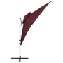Sombrilla voladiza con cubierta doble burdeos 250x250 cm de vidaXL, Sombrillas - Ref: Foro24-312366, Precio: 161,15 €, Descue...