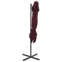 Sombrilla voladiza con cubierta doble burdeos 250x250 cm de vidaXL, Sombrillas - Ref: Foro24-312366, Precio: 161,15 €, Descue...