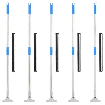 Escobillas de suelo 5 uds acero y goma 45,5x119,5 cm de , Productos para limpieza del hogar - Ref: Foro24-3329231, Precio: 45...
