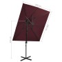 Sombrilla voladiza con cubierta doble burdeos 250x250 cm de vidaXL, Sombrillas - Ref: Foro24-312366, Precio: 164,10 €, Descue...