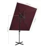 Sombrilla voladiza con cubierta doble burdeos 250x250 cm de vidaXL, Sombrillas - Ref: Foro24-312366, Precio: 161,15 €, Descue...