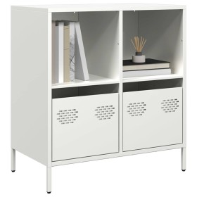 Aparador de acero laminado en frío blanco 68x39x73,5 cm de , Aparadores - Ref: Foro24-851363, Precio: 88,23 €, Descuento: %
