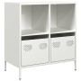 Aparador de acero laminado en frío blanco 68x39x73,5 cm de , Aparadores - Ref: Foro24-851363, Precio: 88,23 €, Descuento: %