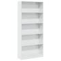 Estantería madera de ingeniería blanco brillo 80x24x176 cm de , Librerías y estanterías - Ref: Foro24-858308, Precio: 101,12 ...