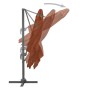 Sombrilla voladiza con poste de aluminio terracota 400x300 cm de vidaXL, Sombrillas - Ref: Foro24-312317, Precio: 249,07 €, D...