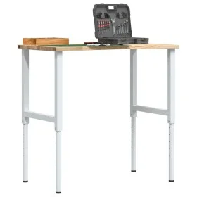 Banco de trabajo madera maciza de roble 100x60x(71,5-98) cm by , Work tables - Ref: Foro24-3309717, Price: 133,04 €, Discount: %