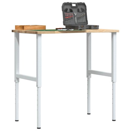 Banco de trabajo madera maciza de roble 100x60x(71,5-98) cm de , Mesas de trabajo - Ref: Foro24-3309717, Precio: 135,45 €, De...