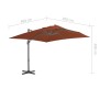 Sombrilla voladiza con poste de aluminio terracota 400x300 cm de vidaXL, Sombrillas - Ref: Foro24-312317, Precio: 249,07 €, D...