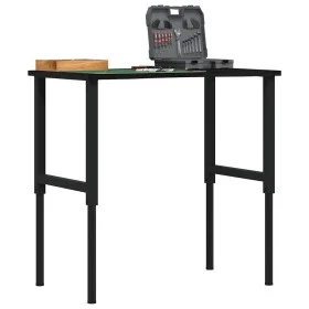 Banco de trabajo madera roble marrón oscuro 100x60x(71,5-98) cm by , Work tables - Ref: Foro24-3309699, Price: 126,92 €, Disc...