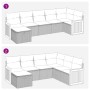 Set de sofás de jardín 7 pzas con cojines ratán sintético negro de , Conjuntos de jardín - Ref: Foro24-3326038, Precio: 438,1...
