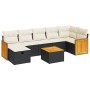 Set de sofás de jardín y cojines 8 piezas ratán sintético negro de , Conjuntos de jardín - Ref: Foro24-3326046, Precio: 468,6...