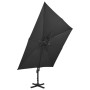 Sombrilla voladiza con doble techo negro 300x300 cm de vidaXL, Sombrillas - Ref: Foro24-312376, Precio: 323,95 €, Descuento: %