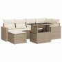 Set sofás de jardín 7 piezas y cojines ratán sintético beige de , Conjuntos de jardín - Ref: Foro24-3326349, Precio: 569,45 €...