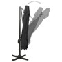 Sombrilla voladiza con doble techo negro 300x300 cm de vidaXL, Sombrillas - Ref: Foro24-312376, Precio: 323,95 €, Descuento: %