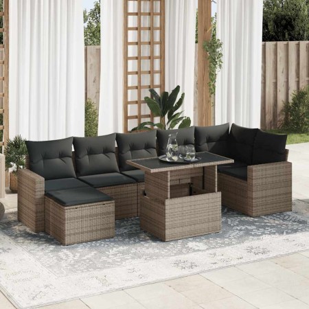 Set de sofás de jardín y cojines 8 piezas ratán sintético gris de , Conjuntos de jardín - Ref: Foro24-3326361, Precio: 551,17...