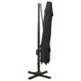 Sombrilla voladiza con doble techo negro 300x300 cm de vidaXL, Sombrillas - Ref: Foro24-312376, Precio: 323,95 €, Descuento: %