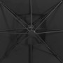 Sombrilla voladiza con doble techo negro 300x300 cm de vidaXL, Sombrillas - Ref: Foro24-312376, Precio: 323,95 €, Descuento: %
