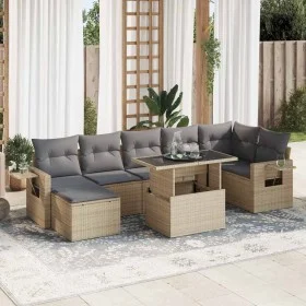 Set de sofás de jardín y cojines 8 piezas ratán sintético beige de , Conjuntos de jardín - Ref: Foro24-3326520, Precio: 564,6...