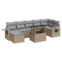 Set de sofás de jardín y cojines 8 piezas ratán sintético beige de , Conjuntos de jardín - Ref: Foro24-3326520, Precio: 573,1...