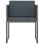 Set de muebles jardín 9 pzas con cojines ratán sintético gris de vidaXL, Conjuntos de jardín - Ref: Foro24-313100, Precio: 46...