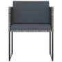 Set de muebles jardín 9 pzas con cojines ratán sintético gris de vidaXL, Conjuntos de jardín - Ref: Foro24-313100, Precio: 41...