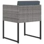 Set de muebles jardín 9 pzas con cojines ratán sintético gris de vidaXL, Conjuntos de jardín - Ref: Foro24-313100, Precio: 46...