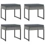 Set de muebles jardín 9 pzas con cojines ratán sintético gris de vidaXL, Conjuntos de jardín - Ref: Foro24-313100, Precio: 46...
