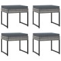 Set de muebles jardín 9 pzas con cojines ratán sintético gris de vidaXL, Conjuntos de jardín - Ref: Foro24-313100, Precio: 41...
