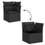 Set de sofás de jardín y cojines 10 pzas ratán sintético negro de , Conjuntos de jardín - Ref: Foro24-3326536, Precio: 715,53...