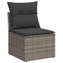 Set de sofás de jardín y cojines 10 pzas ratán sintético gris de , Conjuntos de jardín - Ref: Foro24-3326541, Precio: 678,69 ...