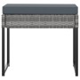 Set de muebles jardín 9 pzas con cojines ratán sintético gris de vidaXL, Conjuntos de jardín - Ref: Foro24-313100, Precio: 41...