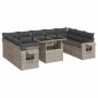 Set sofás jardín 10 pzas con cojines ratán sintético gris claro de , Conjuntos de jardín - Ref: Foro24-3326543, Precio: 718,9...