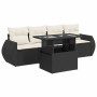 Set de muebles de jardín 5 pzas y cojines ratán sintético negro de , Conjuntos de jardín - Ref: Foro24-3326557, Precio: 364,6...