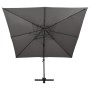 Sombrilla voladiza con doble techo gris antracita 300x300 cm de vidaXL, Sombrillas - Ref: Foro24-312372, Precio: 334,84 €, De...