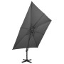 Sombrilla voladiza con doble techo gris antracita 300x300 cm de vidaXL, Sombrillas - Ref: Foro24-312372, Precio: 334,84 €, De...