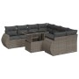 Set de sofás de jardín con cojines 9 pzas ratán sintético gris de , Conjuntos de jardín - Ref: Foro24-3326611, Precio: 621,08...