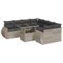 Set muebles jardín 9 pzas y cojines ratán sintético gris claro de , Conjuntos de jardín - Ref: Foro24-3326613, Precio: 684,39...