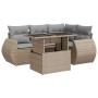 Juego de sofás jardín con cojines 5 pzas ratán sintético beige de , Conjuntos de jardín - Ref: Foro24-3326630, Precio: 413,92...