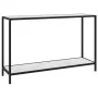 White tempered glass console table 120x35x75 cm by vidaXL, Side tables - Ref: Foro24-322841, Price: 65,63 €, Discount: %