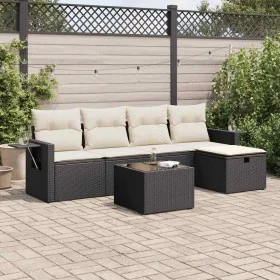 Set de sofás de jardín 6 piezas y cojines ratán sintético negro de , Conjuntos de jardín - Ref: Foro24-3325472, Precio: 357,2...