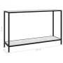 White tempered glass console table 120x35x75 cm by vidaXL, Side tables - Ref: Foro24-322841, Price: 65,63 €, Discount: %