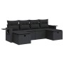 Set de sofás de jardín 6 piezas y cojines ratán sintético negro de , Conjuntos de jardín - Ref: Foro24-3325521, Precio: 406,3...
