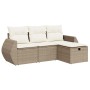 Juego de sofás jardín con cojines 4 pzas ratán sintético beige de , Conjuntos de jardín - Ref: Foro24-3325554, Precio: 329,65...