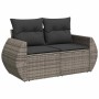 Set de sofás de jardín 4 pzas y cojines ratán sintético gris de , Conjuntos de jardín - Ref: Foro24-3325556, Precio: 274,29 €...