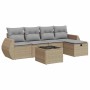 Juego de sofás jardín con cojines 6 pzas ratán sintético beige de , Conjuntos de jardín - Ref: Foro24-3325575, Precio: 398,94...