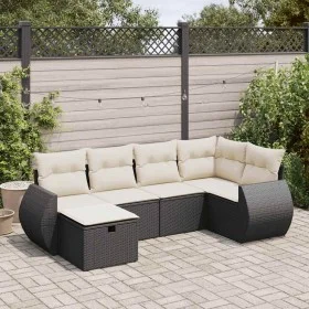 Set de sofás de jardín 6 piezas y cojines ratán sintético negro de , Conjuntos de jardín - Ref: Foro24-3325582, Precio: 397,6...