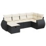Set de sofás de jardín 6 piezas y cojines ratán sintético negro de , Conjuntos de jardín - Ref: Foro24-3325582, Precio: 396,8...