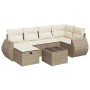 Set sofás de jardín 7 piezas y cojines ratán sintético beige de , Conjuntos de jardín - Ref: Foro24-3325594, Precio: 541,49 €...