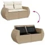 Set sofás de jardín 7 piezas y cojines ratán sintético beige by , Garden sets - Ref: Foro24-3325594, Price: 538,43 €, Discoun...